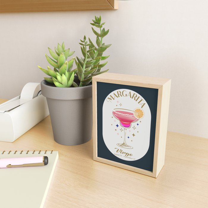 Margarita Cocktail Zodiac Sign Mini Art Print Gallery Image 2