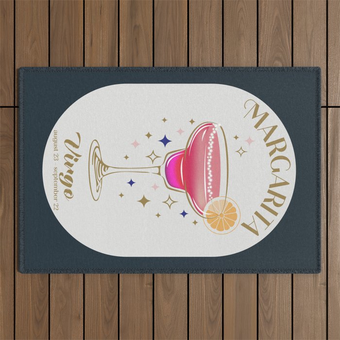 Margarita Cocktail Zodiac Sign Outdoor Rug Gallery Image 1
