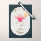 Margarita Cocktail Zodiac Sign Wrapping Paper Gallery Image 1