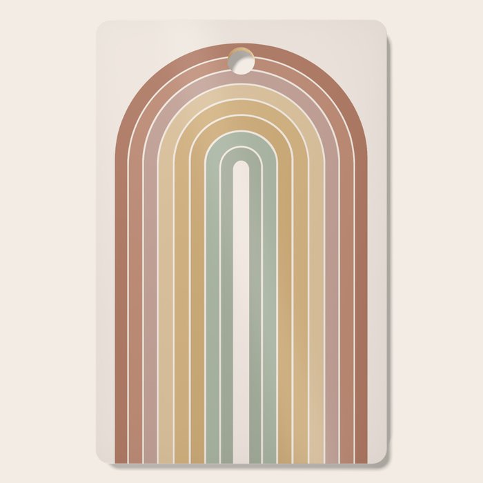 Gradient Arch XXVII Earthy Mid Century Modern Rainbow Cutting Board Gallery Image 1