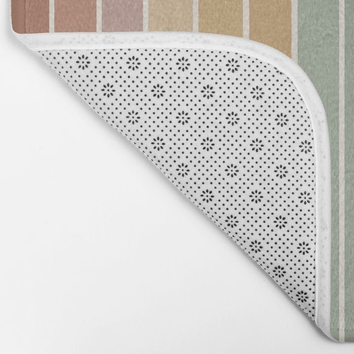 Gradient Arch XXVII Earthy Mid Century Modern Rainbow Bath Mat Gallery Image 2