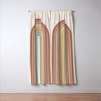 Gradient Arch XXVII Earthy Mid Century Modern Rainbow Window Curtain Gallery Image 3