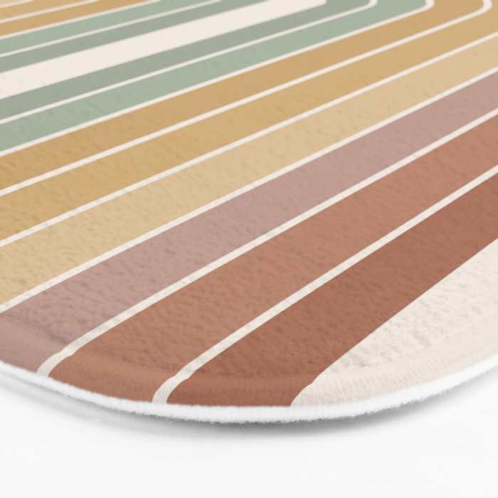 Gradient Arch XXVII Earthy Mid Century Modern Rainbow Bath Mat Gallery Image 3