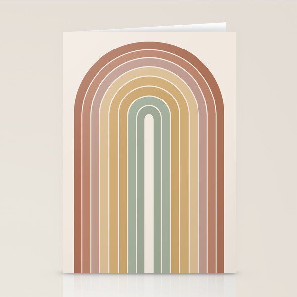Gradient Arch XXVII Earthy Mid Century Modern Rainbow Stationery Card Gallery Image 2