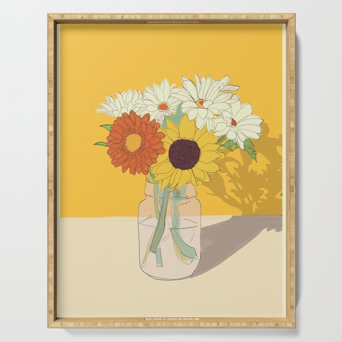 Flowers 18 Serving Tray Gallery Image 1