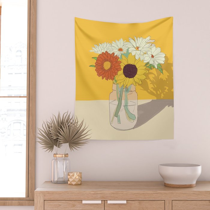 Flowers 18 Wall Tapestry Gallery Image 2