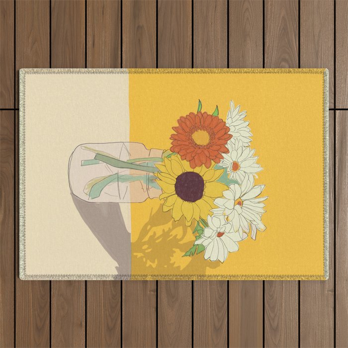 Flowers 18 Outdoor Rug Gallery Image 1