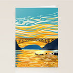 Deception Pass Orca Sunset Swim Stationery Card Gallery Image 2