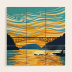 Deception Pass Orca Sunset Swim Wood Wall Art Gallery Image 1