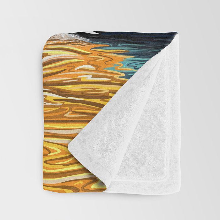 Deception Pass Orca Sunset Swim Throw Blanket Gallery Image 3