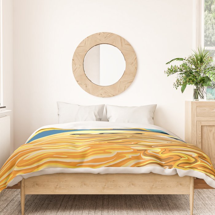 Deception Pass Orca Sunset Swim Duvet Cover Gallery Image 3