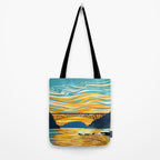 Deception Pass Orca Sunset Swim Tote Bag Gallery Image 2