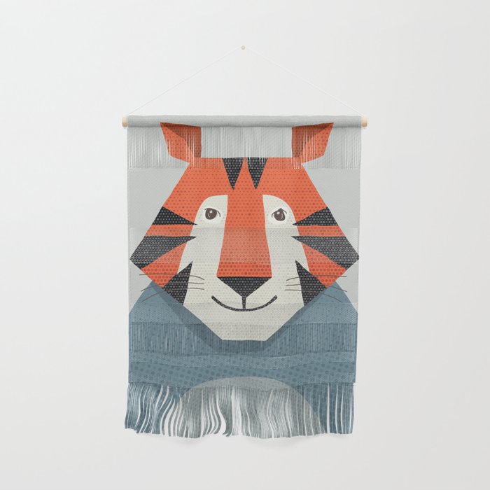 Whimsy Tiger, Animal Portrait Wall Hanging Gallery Image 1