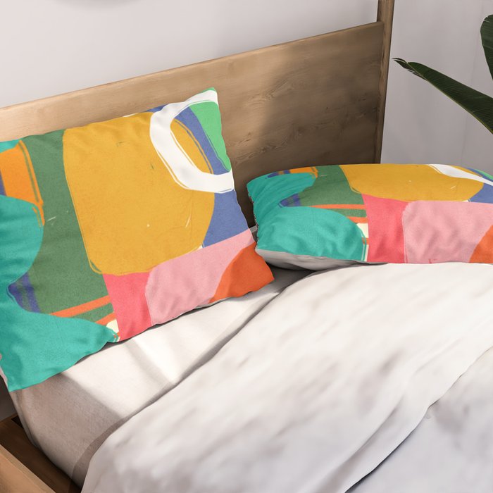 Modern Abstract Shape 02 Pillow Sham Gallery Image 2