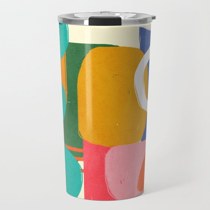 Modern Abstract Shape 02 Travel Mug Gallery Image 1