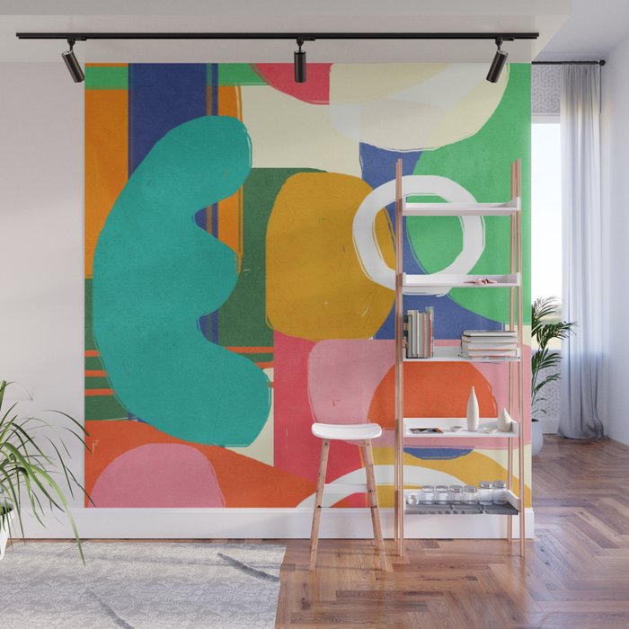 Modern Abstract Shape 02 Wall Mural Gallery Image 1