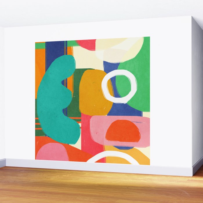 Modern Abstract Shape 02 Wall Mural Gallery Image 2