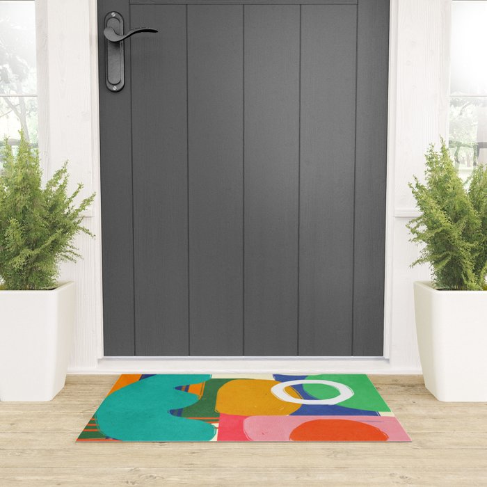 Modern Abstract Shape 02 Welcome Mat Gallery Image 3