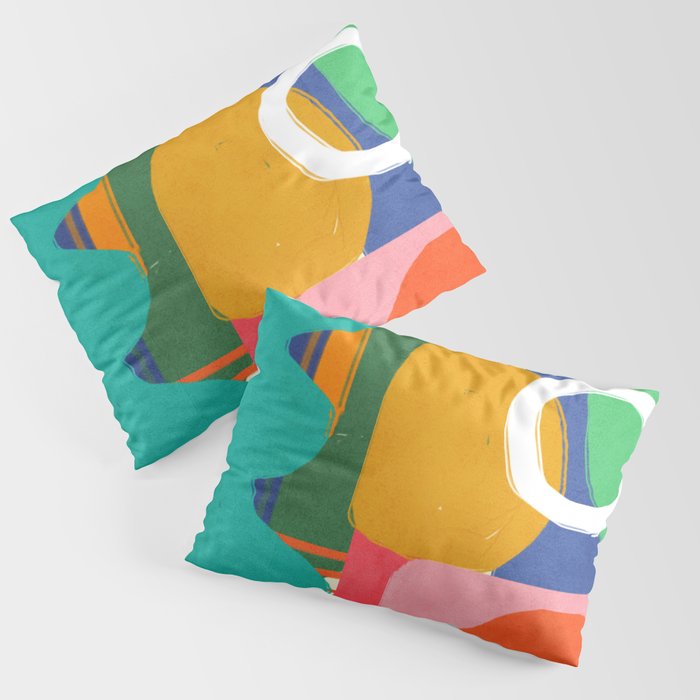 Modern Abstract Shape 02 Pillow Sham Gallery Image 1
