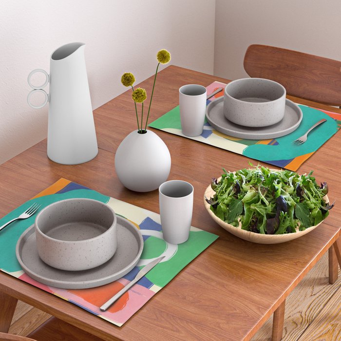 Modern Abstract Shape 02 Placemat Gallery Image 2