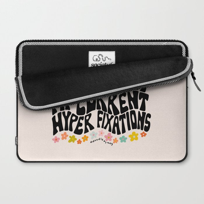 Ask Me About My Current Hyper Fixations Laptop Sleeve Gallery Image 2