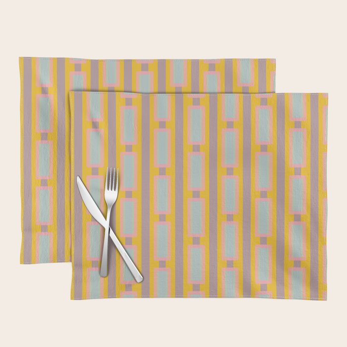 Yellow Geo Fun Placemat Gallery Image 1