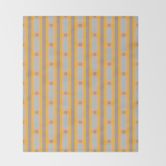 Yellow Geo Fun Throw Blanket Gallery Image 2