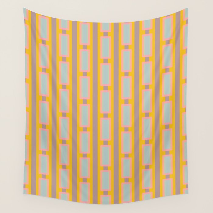 Yellow Geo Fun Wall Tapestry Gallery Image 4