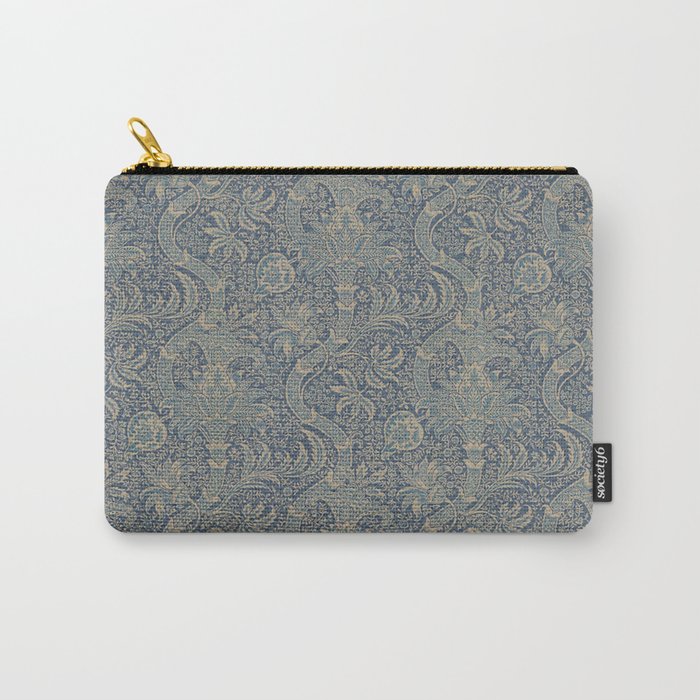 William Morris Indian Peacock Blue Pattern Carry All Pouch Gallery Image 1
