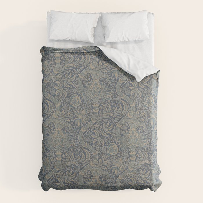William Morris Indian Peacock Blue Pattern Duvet Cover Gallery Image 6