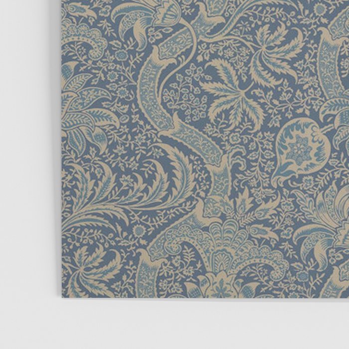 William Morris Indian Peacock Blue Pattern Poster Gallery Image 3