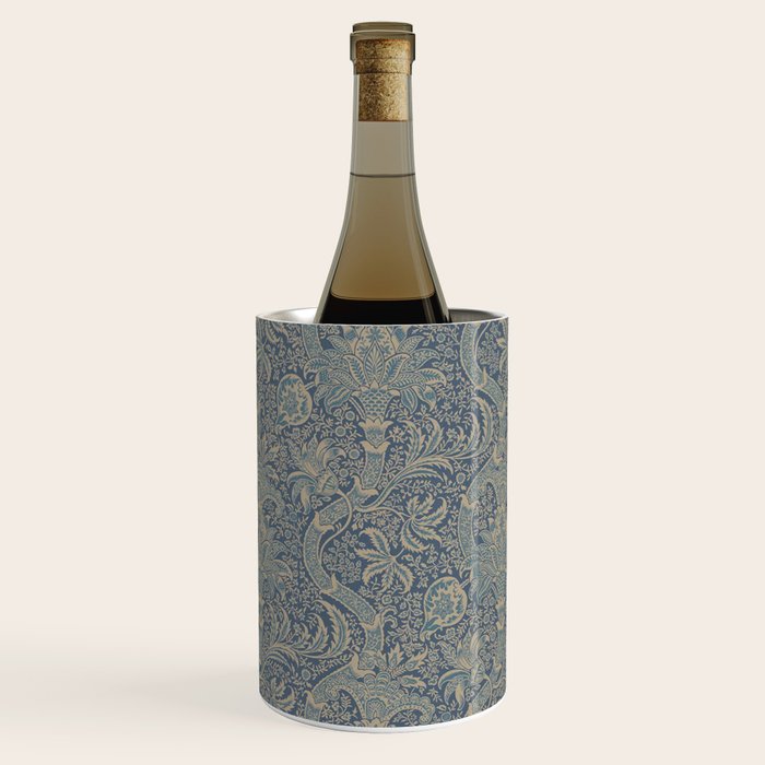 William Morris Indian Peacock Blue Pattern Wine Chiller Gallery Image 1