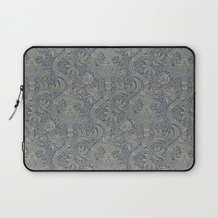 William Morris Indian Peacock Blue Pattern Laptop Sleeve Gallery Image 1