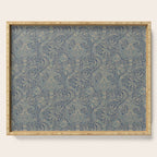 William Morris Indian Peacock Blue Pattern Serving Tray Gallery Image 1