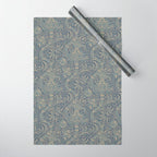 William Morris Indian Peacock Blue Pattern Wrapping Paper Gallery Image 1