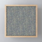 William Morris Indian Peacock Blue Pattern Mini Art Print Gallery Image 1
