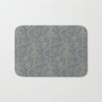 William Morris Indian Peacock Blue Pattern Bath Mat Gallery Image 1