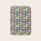 Retro cartoon label sticker pattern Bath Mat Gallery Image 1