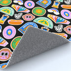 Retro cartoon label sticker pattern Rug Gallery Image 4