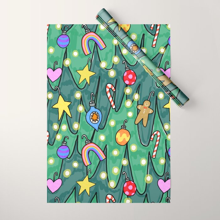 Decked Out Tree Wrapping Paper