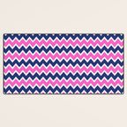 Hot Pink and Navy Blue Chevron Desk Mat Gallery Image 3