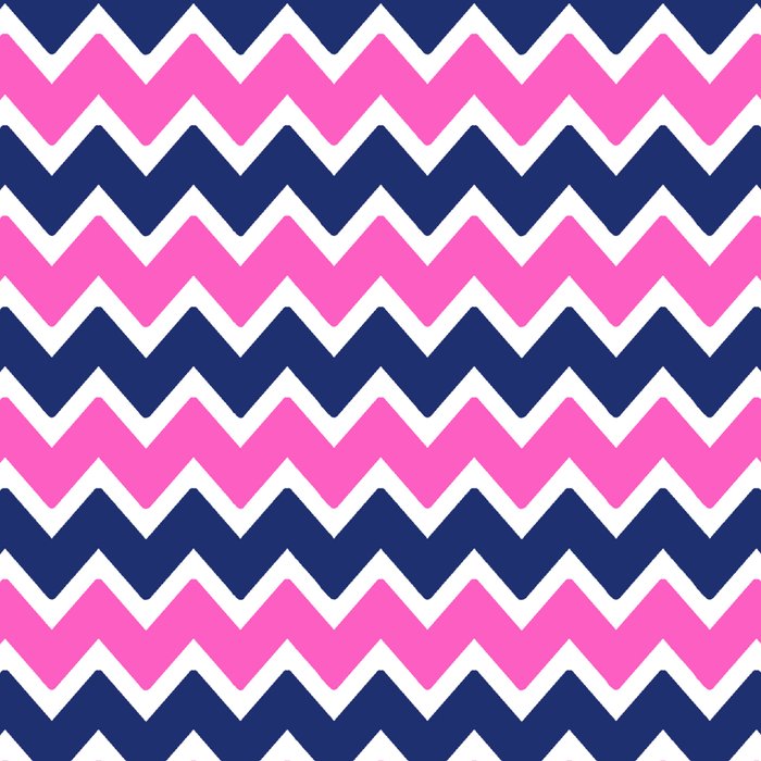 Hot Pink and Navy Blue Chevron Coffee Mug Gallery Image 2