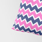 Hot Pink and Navy Blue Chevron Pillow Sham Gallery Image 4