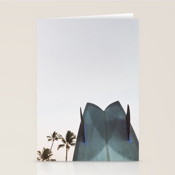Twin Fin Surfboard Stationery Card Gallery Image 2