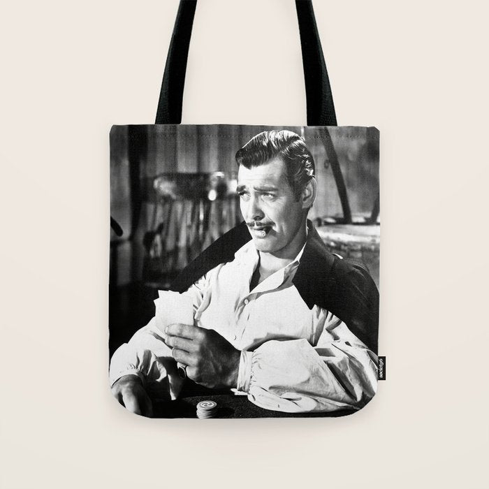 Clark Gable Playing Poker Retro Vintage Art Tote Bag Gallery Image 1