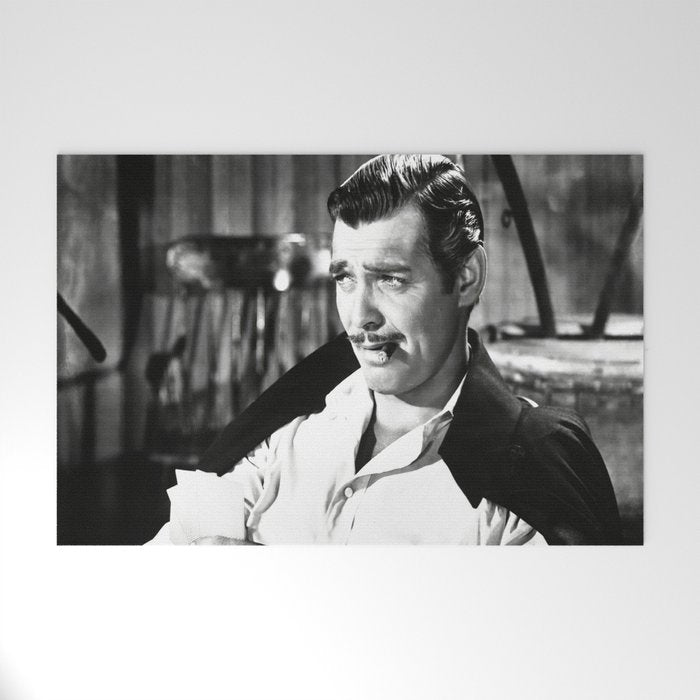 Clark Gable Playing Poker Retro Vintage Art Welcome Mat Gallery Image 1