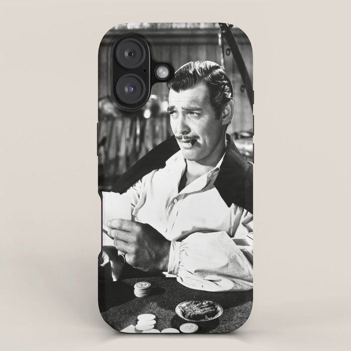 Clark Gable Playing Poker Retro Vintage Art iPhone Case Gallery Image 1