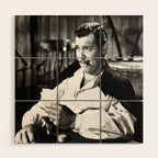 Clark Gable Playing Poker Retro Vintage Art Wood Wall Art Gallery Image 1