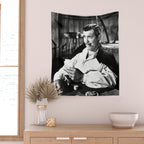 Clark Gable Playing Poker Retro Vintage Art Wall Tapestry Gallery Image 2