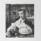 Clark Gable Playing Poker Retro Vintage Art Throw Blanket Gallery Image 2